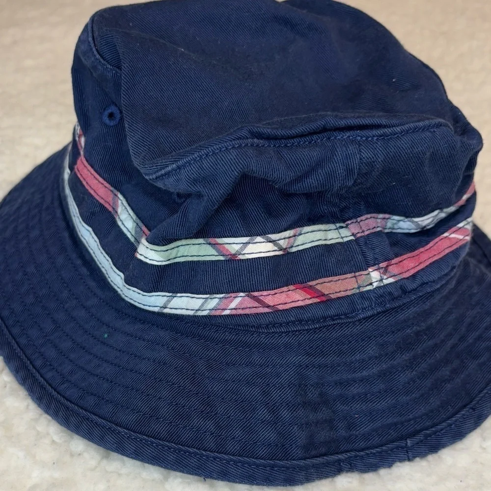 Polo Ralph Lauren Vintage Kids Blue Plaid Details Bucket Hat
